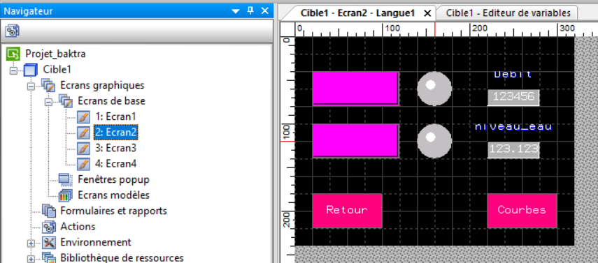 Configuration de l'écran